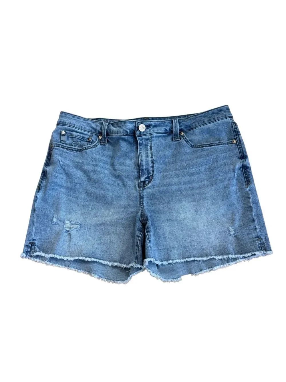 Seven7 Women's 'Weekend Short' Light Weight Jean Shorts with Stretch Size 14 - Picture 2 of 6